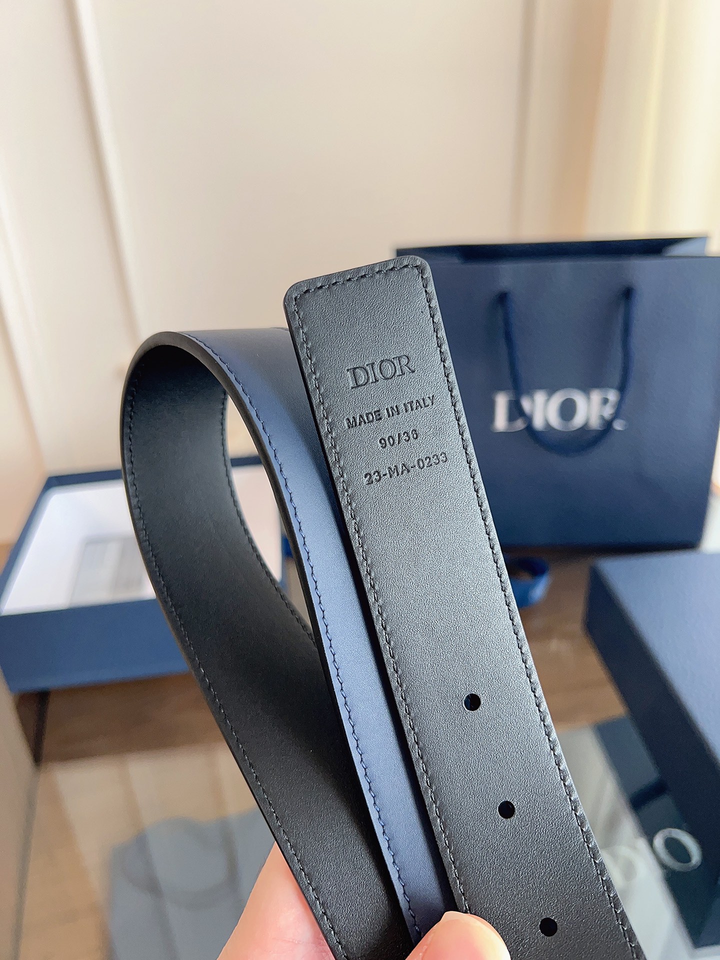 Dior CD buckle cowhide belt width 3.5CM