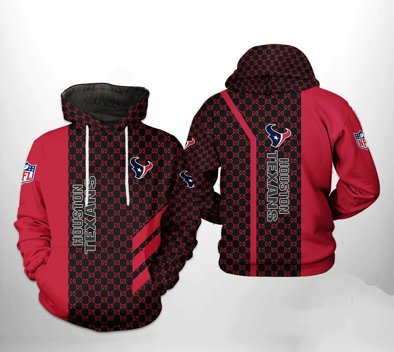 HOUSTON TEXANS 3D HOODIE SKULL105