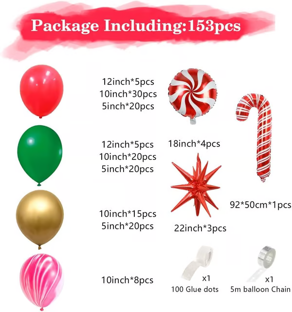 Early Xmas Sale 70% OFF-Christmas Balloon Garland Arch Kit