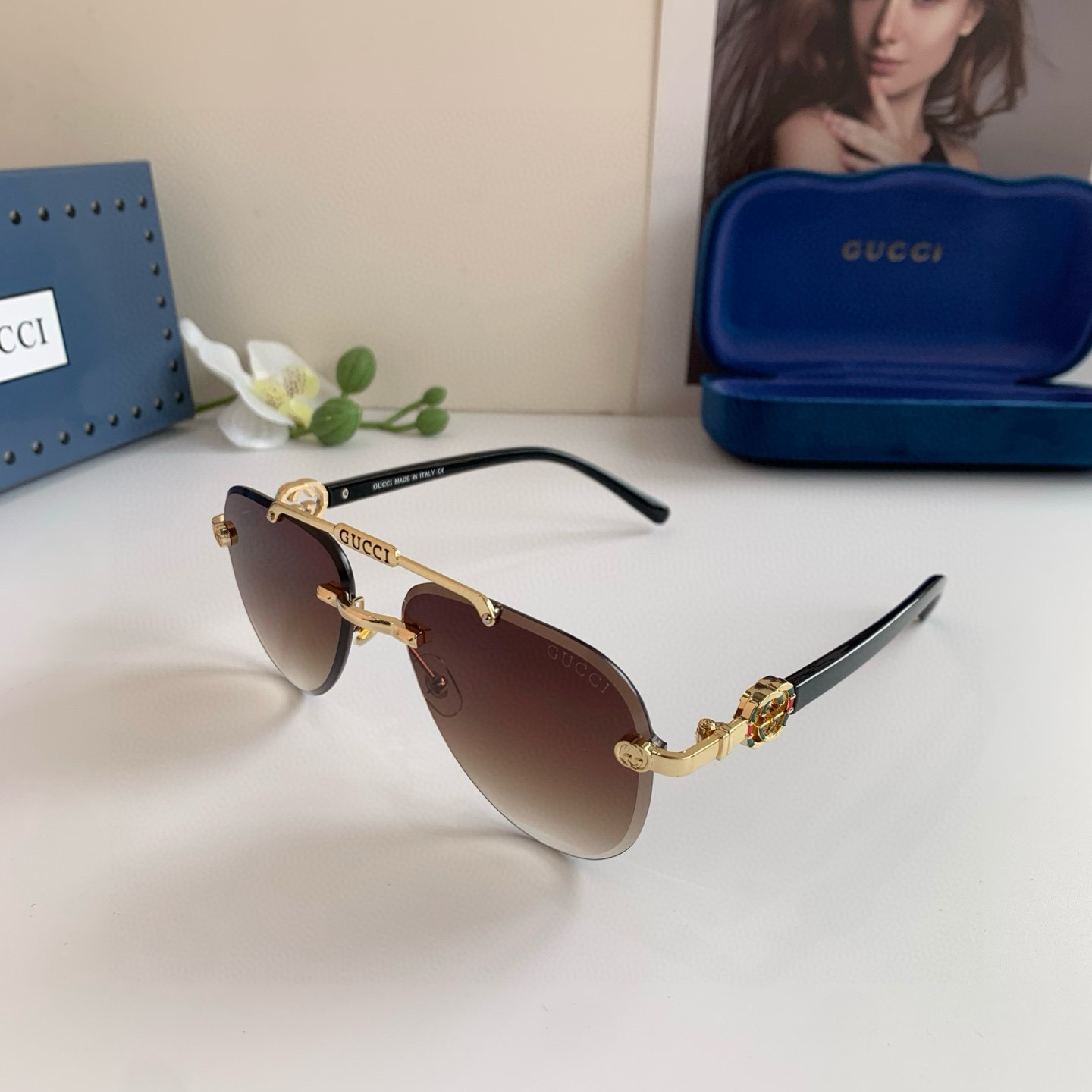 Gucci rimless sunglasses
