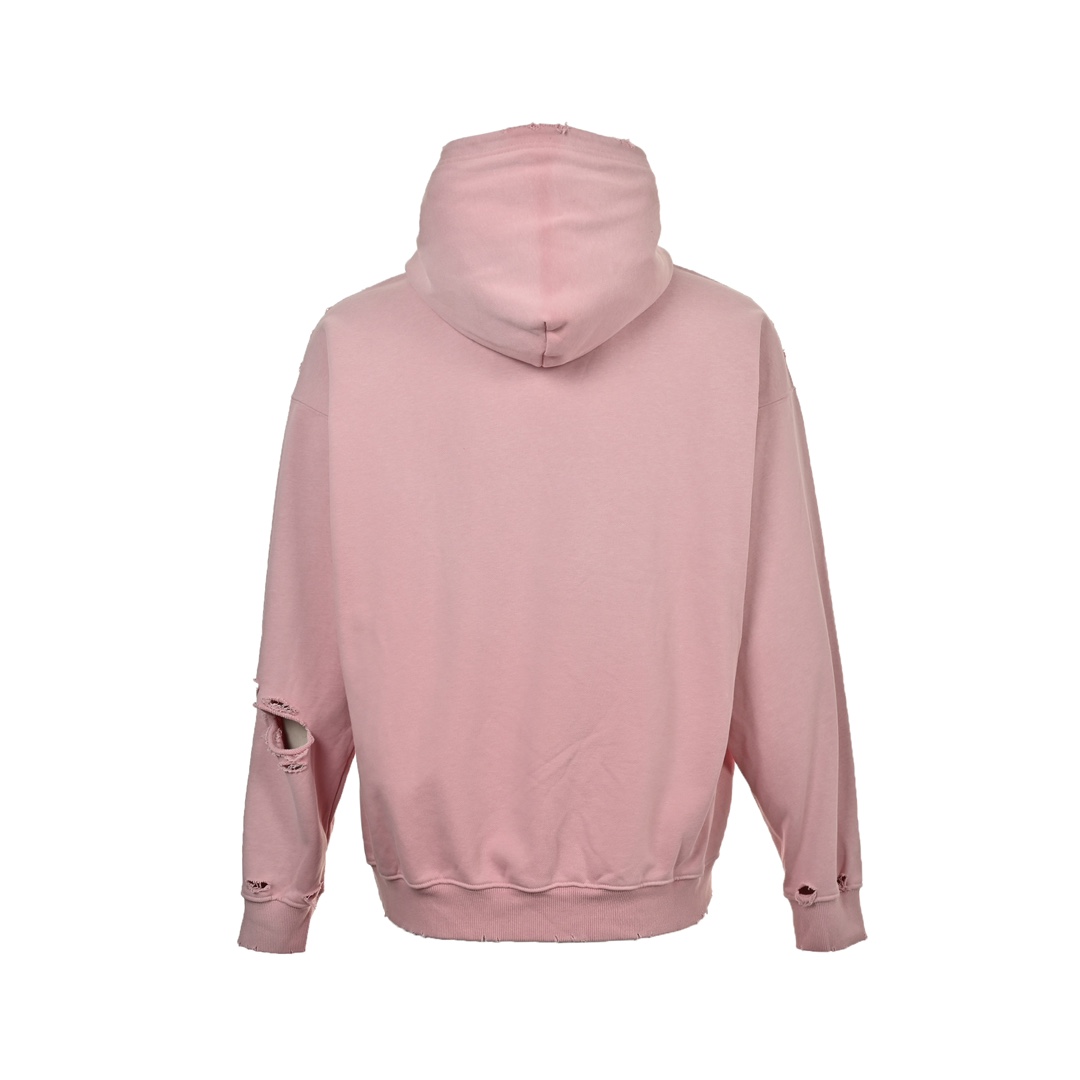 Balenciaga 24Fw Iron Tower Inkjet Graffiti Washed Distressed Hooded Sweatshirt