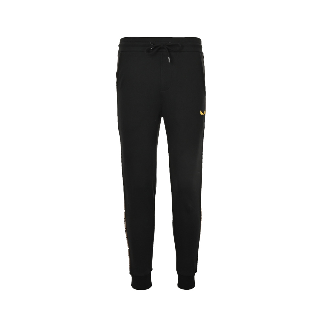 Fendi 24Fw small eye embroidered double F ribbon trousers