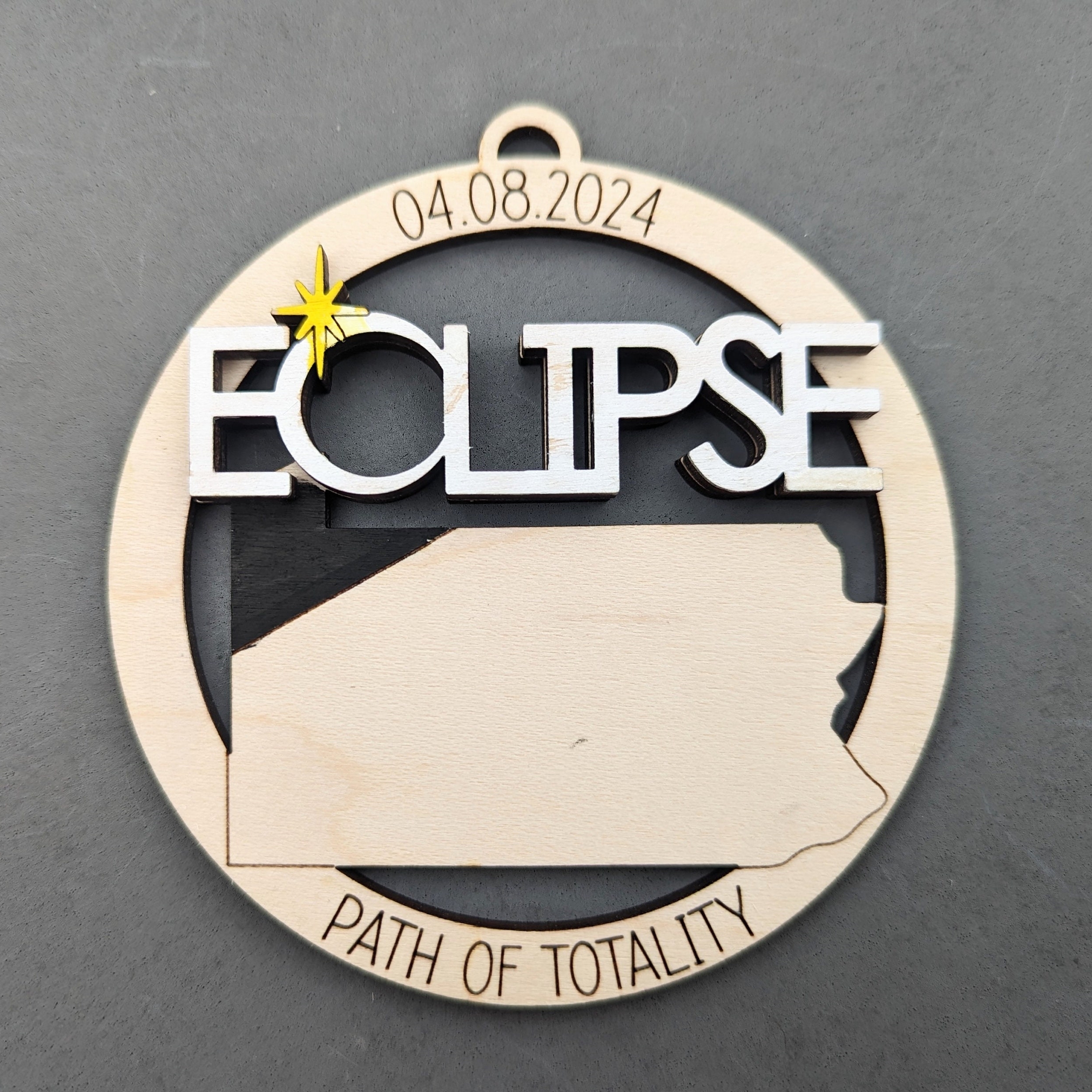 2024 Eclipse Keepsake | Path of Totality States Magnet or Ornament