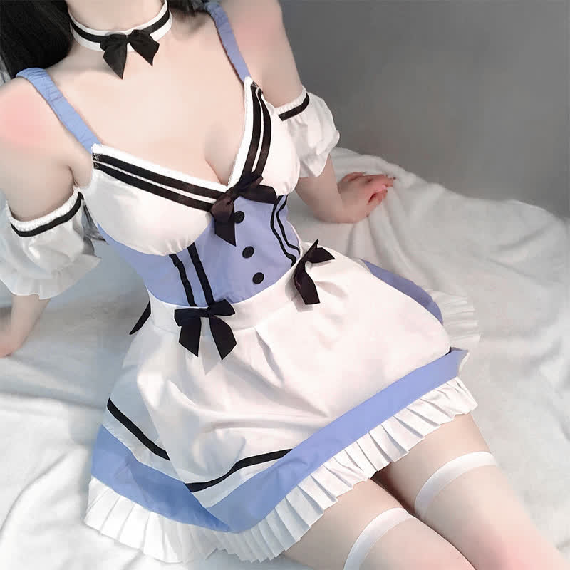 Cosplay Maid Lingerie Stockings Set
