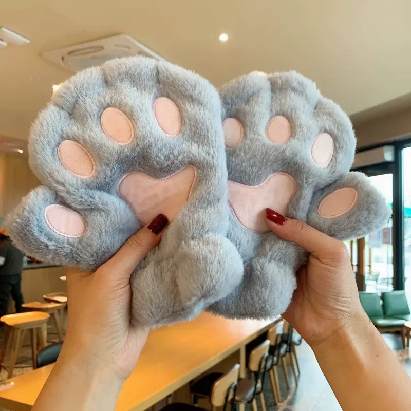 🔥ON SALE🔥Cute Cat Paw Furry Gloves