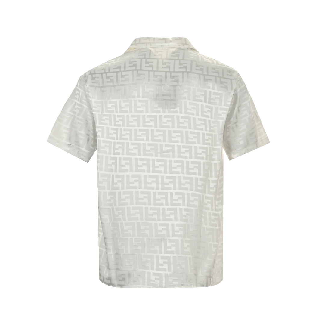 Fendi 24ss FF obscure pattern jacquard short-sleeved shirt