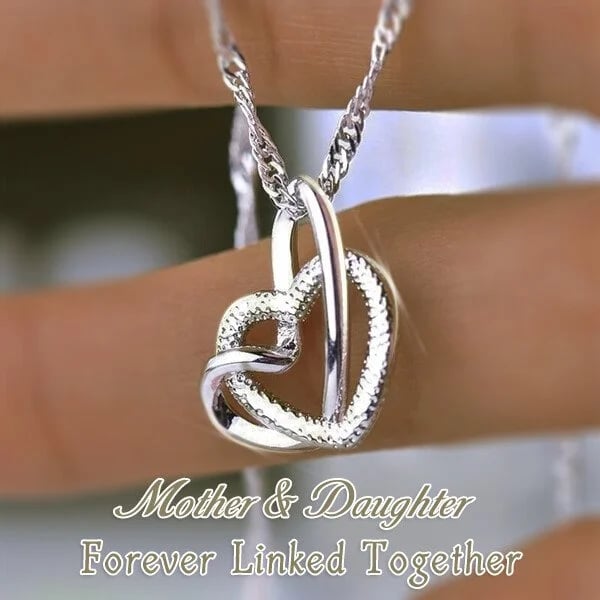 🎁LAST DAY 49% OFF💕Interlocking Heart Necklace - Mother & Daughter 👩👧 Forever Linked Together