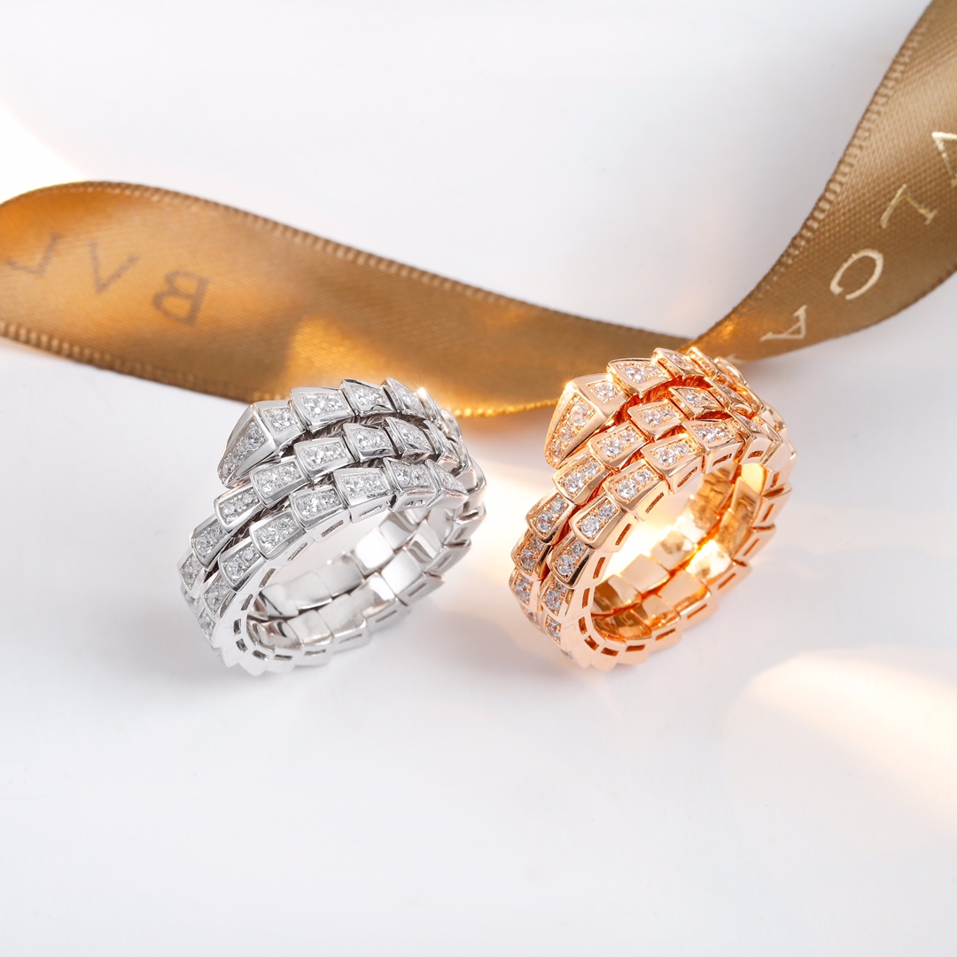 Bulgari Narrow Double Snake Ring