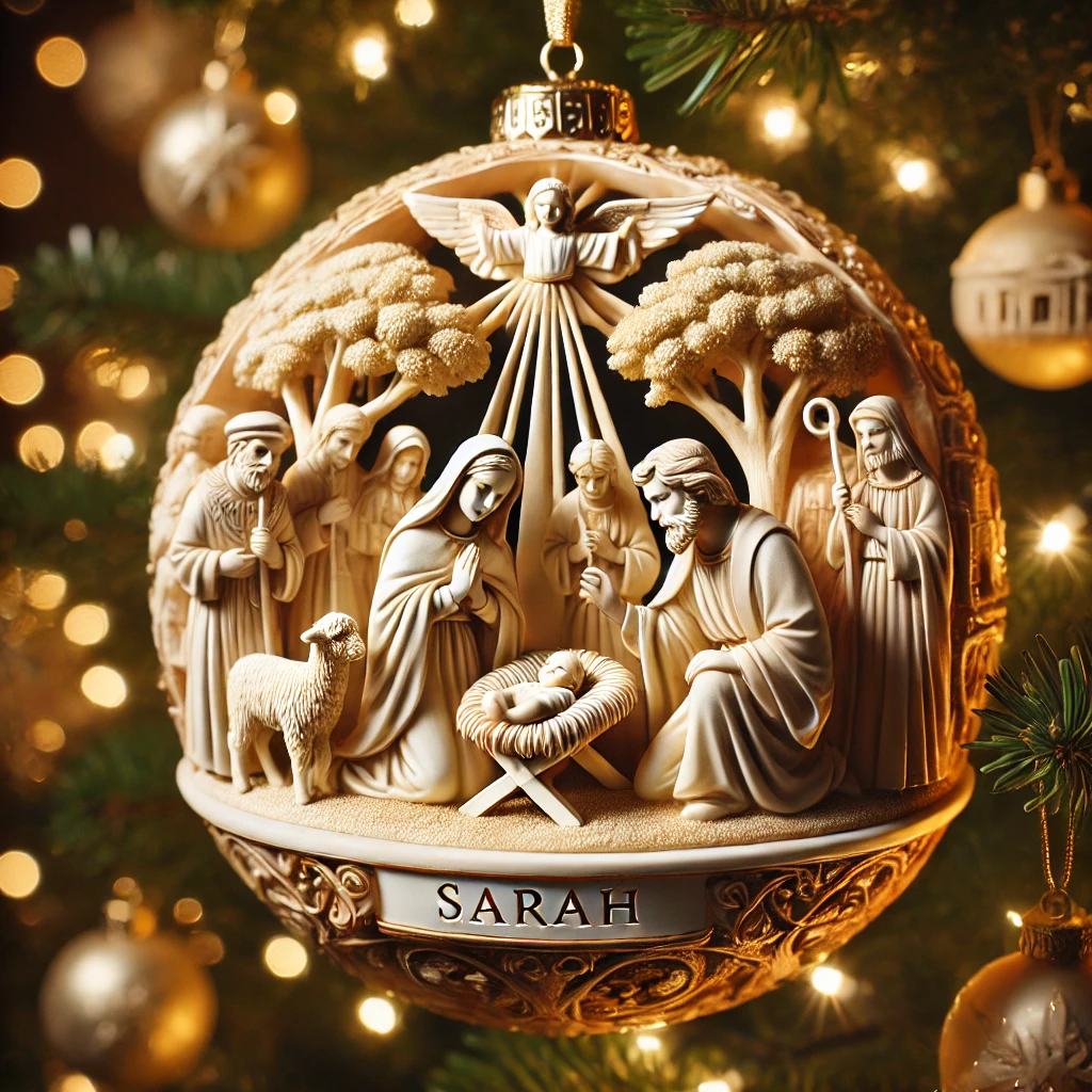 Custom Nativity Christmas Ornament