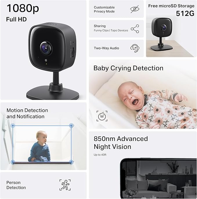 🔥Hot sale🔥TP-Link Tapo 1080P Indoor Security Camera