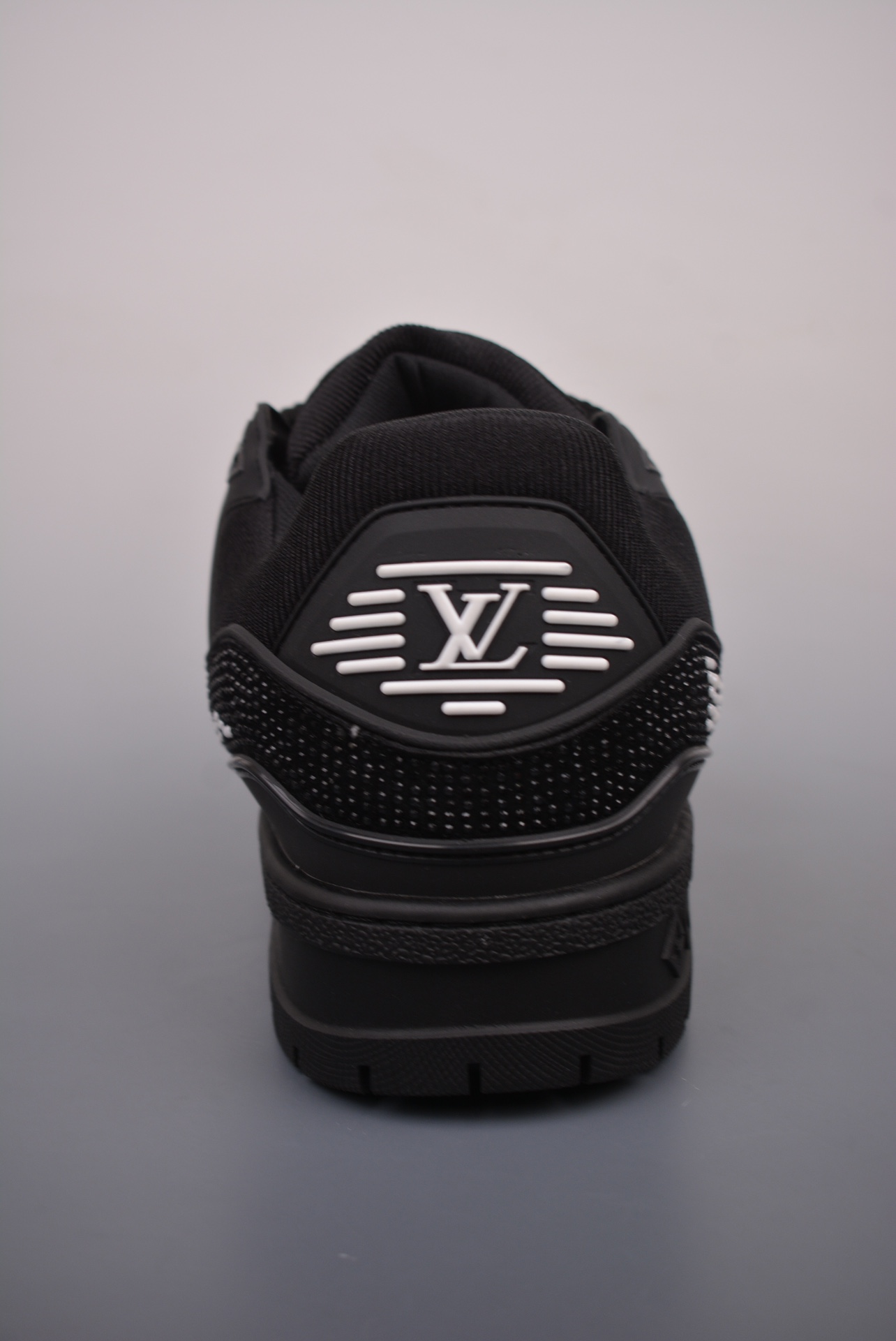 Louis Vuitton Trainer Maxi Low Sneaker Black and White Diamonds