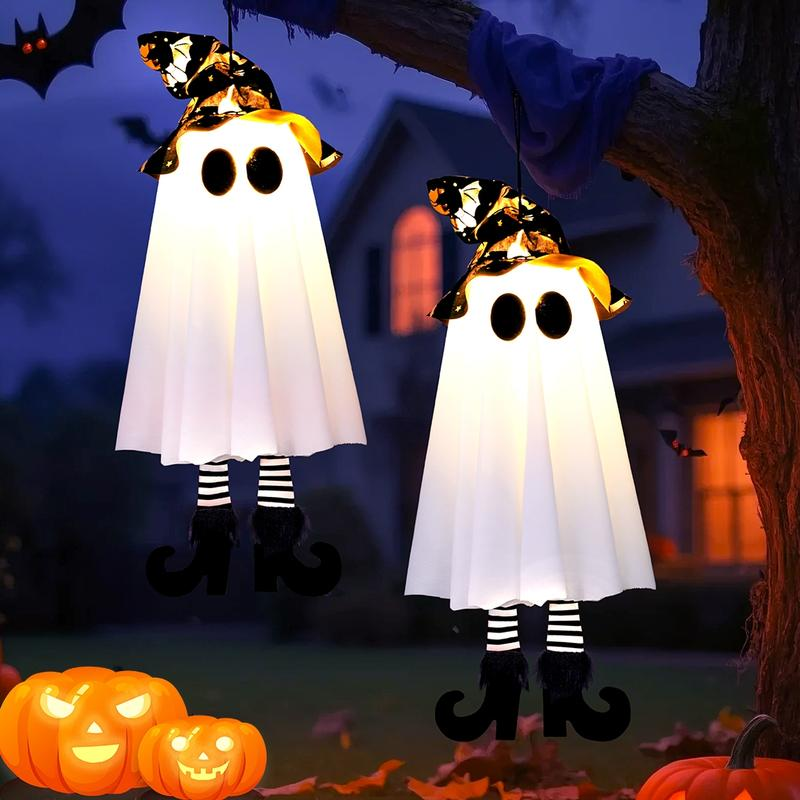 💥ON SALE💥Halloween Hanging Ghost Witch Hat Light – Outdoor Glowing Decor 👻✨