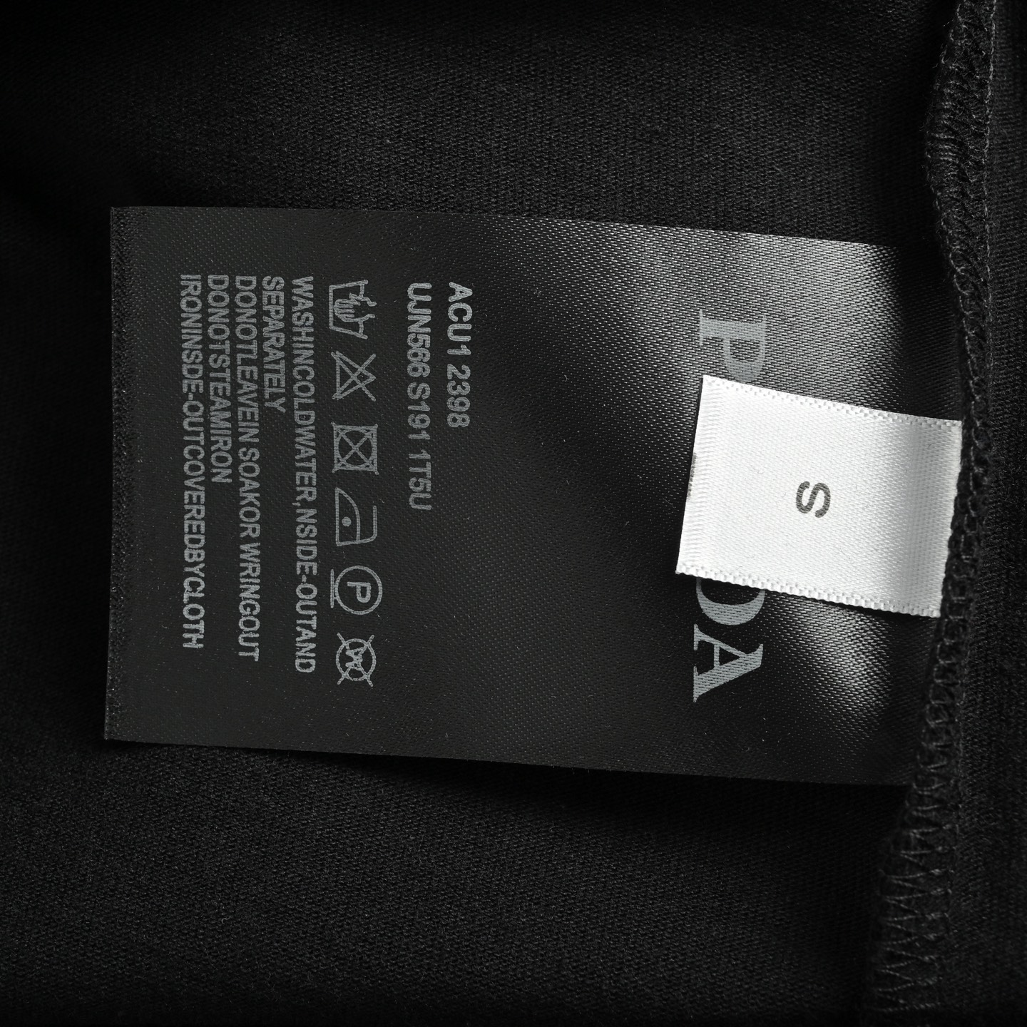 Prada 25ss triangle logo embroidered inkjet short sleeve