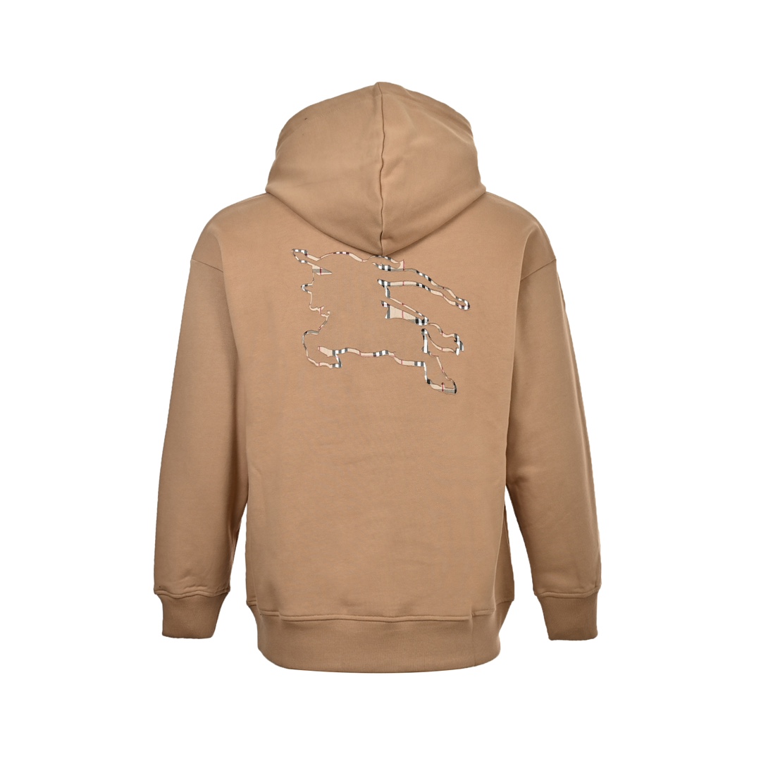 Burberry 24Fw hooded sweatshirt with horse patch on the back