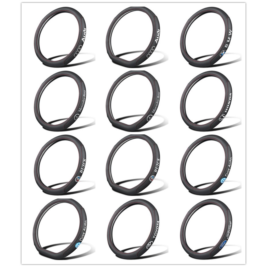 🚗Car Odorless Leather Car Steering Wheel Cover