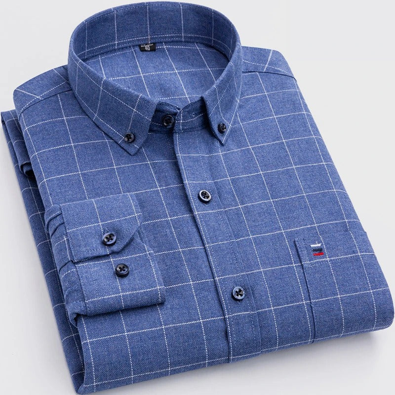 Everett Cotton Plaid Shirt