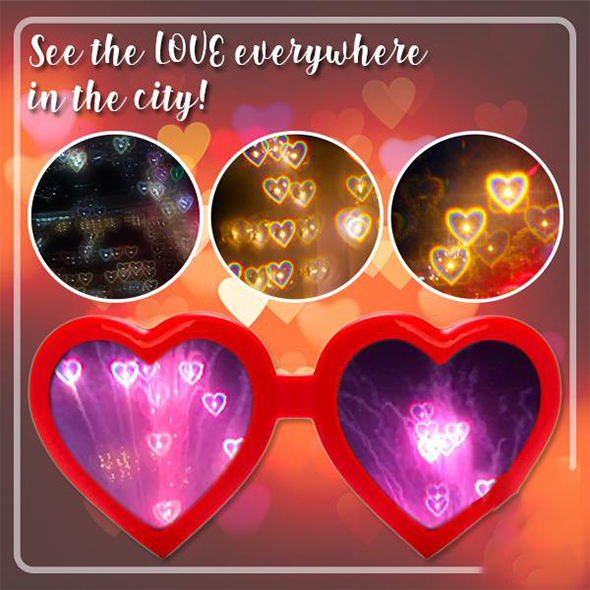 ❤️🧡💛Magic Hearts Diffraction Glasses💚💙💜