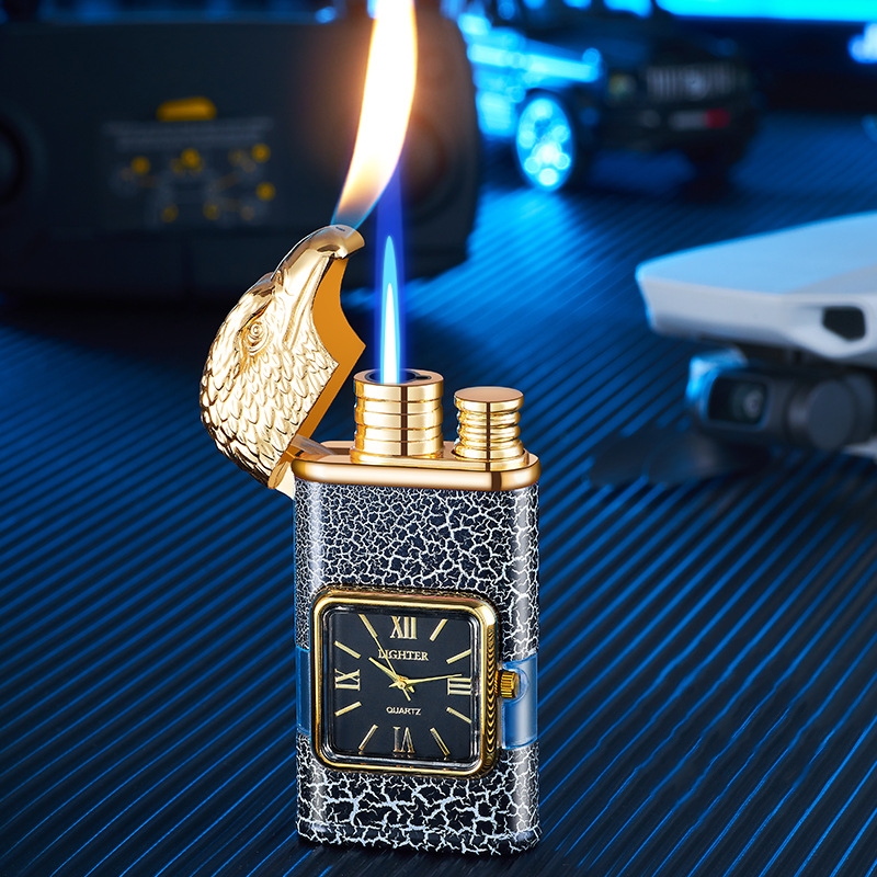 Windproof Lighter Vintage Watch Bezel Jet flame Torch