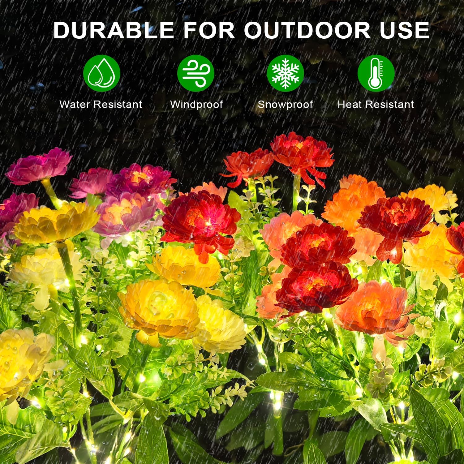 ON SALE🔥Waterproof Solar Outdoor Flowers Lights with 7 Blooming Flowers