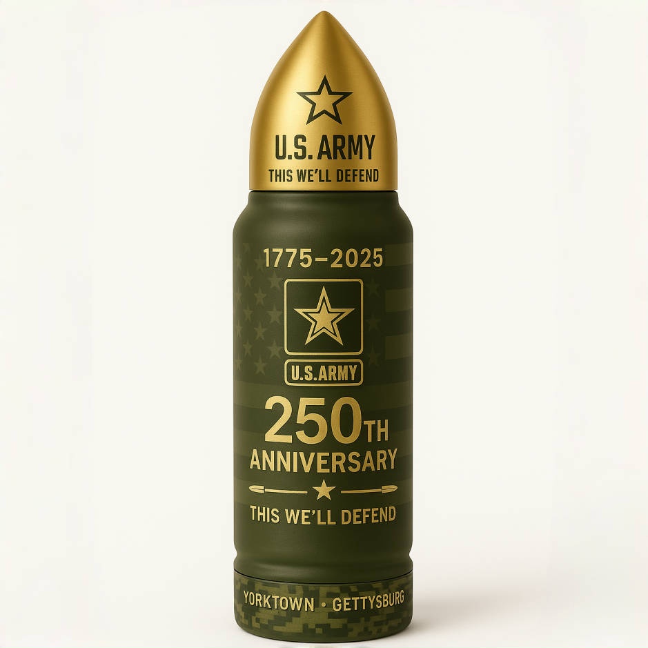 U.S. Military 250th Anniversary Bullet Thermos Bottle