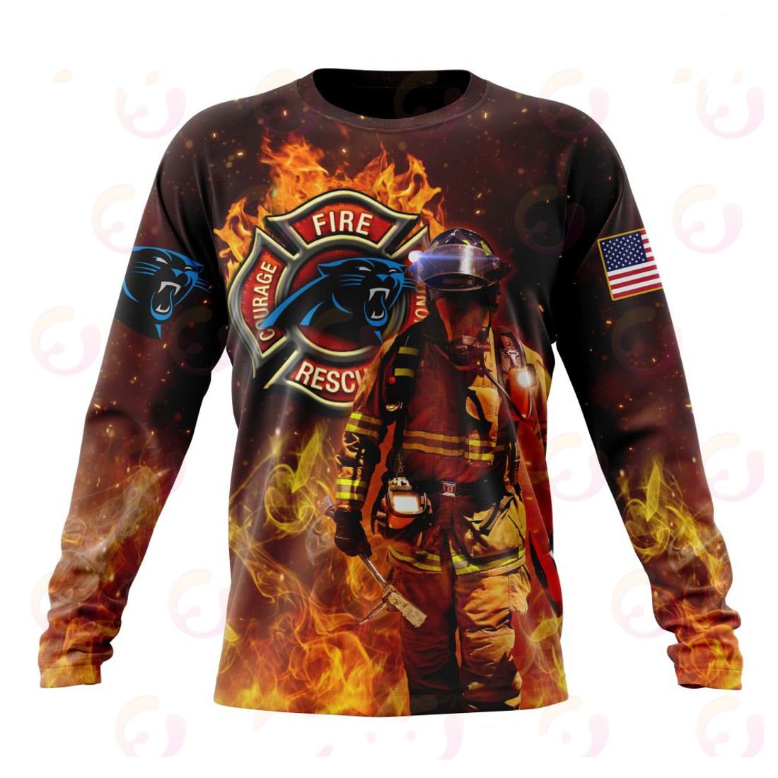 CAROLINA PANTHERS HONOR FIREFIGHTERS – FIRST RESPONDERS 3D HOODIE