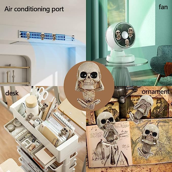 (🔥Last Day Promotion-SAVE 60% OFF)💀EVIL SKULL TRIO STATUE(A SET OF 3PCS)-WITH AIR FRESHENER-BUY 2 GET 10% OFF & FREE SHIPPING
