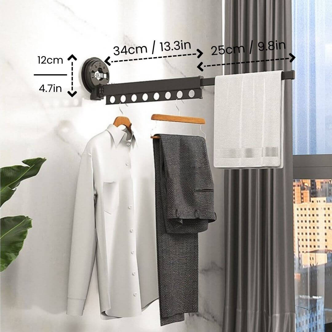 Extendable rack for drying clothes