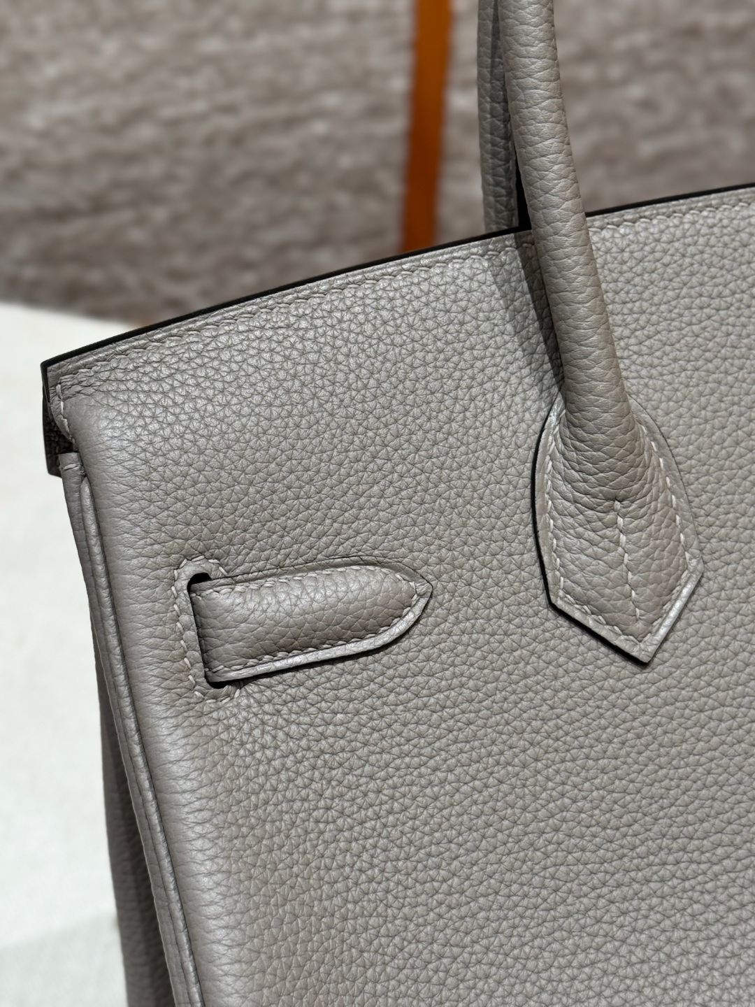 Hermes Birkin M8Girs Asphalte Handbag (Handmade to Order)