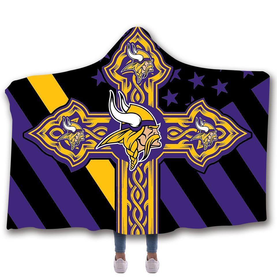 MINNESOTA VIKINGS CLASSIC 3D HOODED BLANKET
