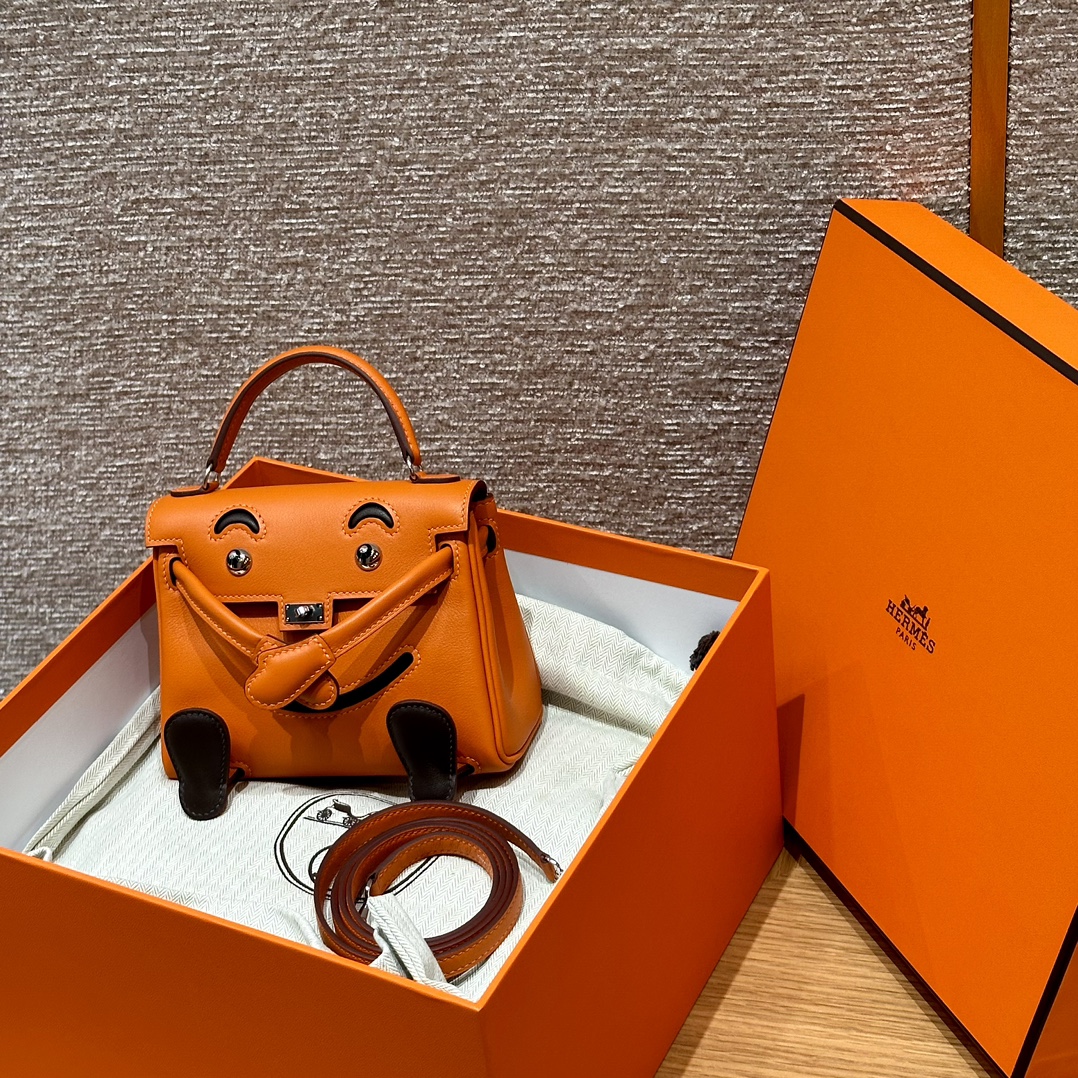 Hermes Kelly doll 93Orange (handmade to order)