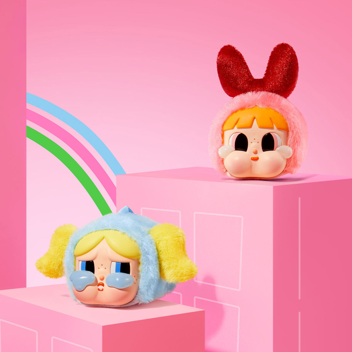 POP MART CRYBABY × Powerpuff Girls Series-Vinyl Face Plush [1 Blind Box]
