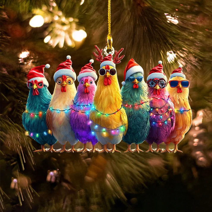 Funny Chicken Ornament