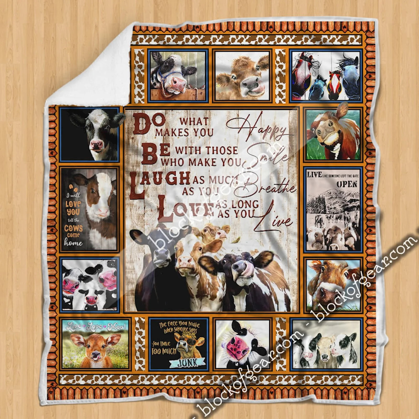 Funny Cows Sofa Throw Blanket