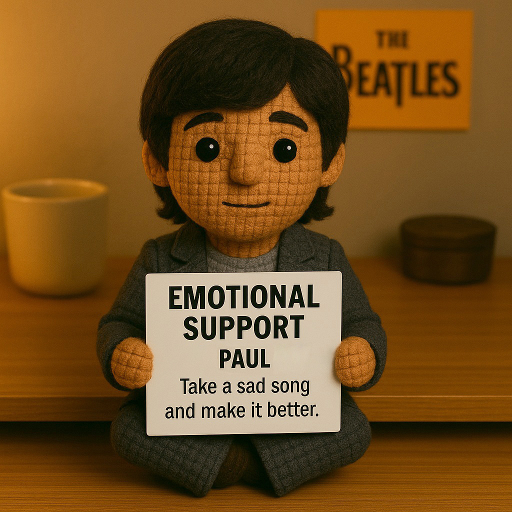 The Beatles Emotional Support Crocheted Dolls