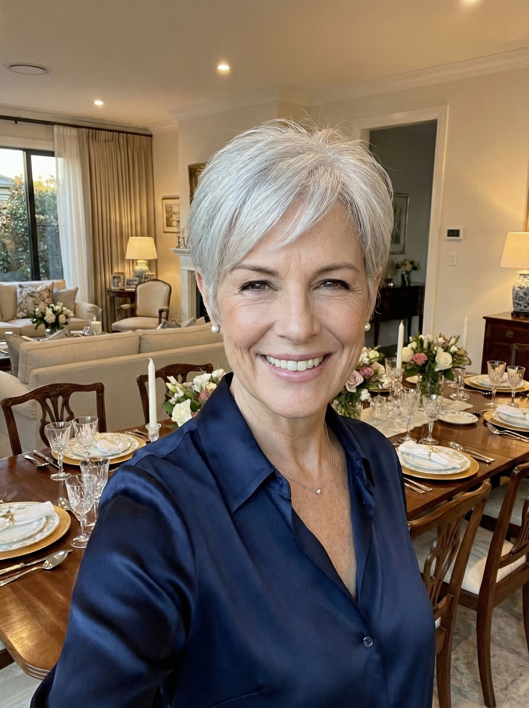 Silver Pixie Wig with Soft Bangs