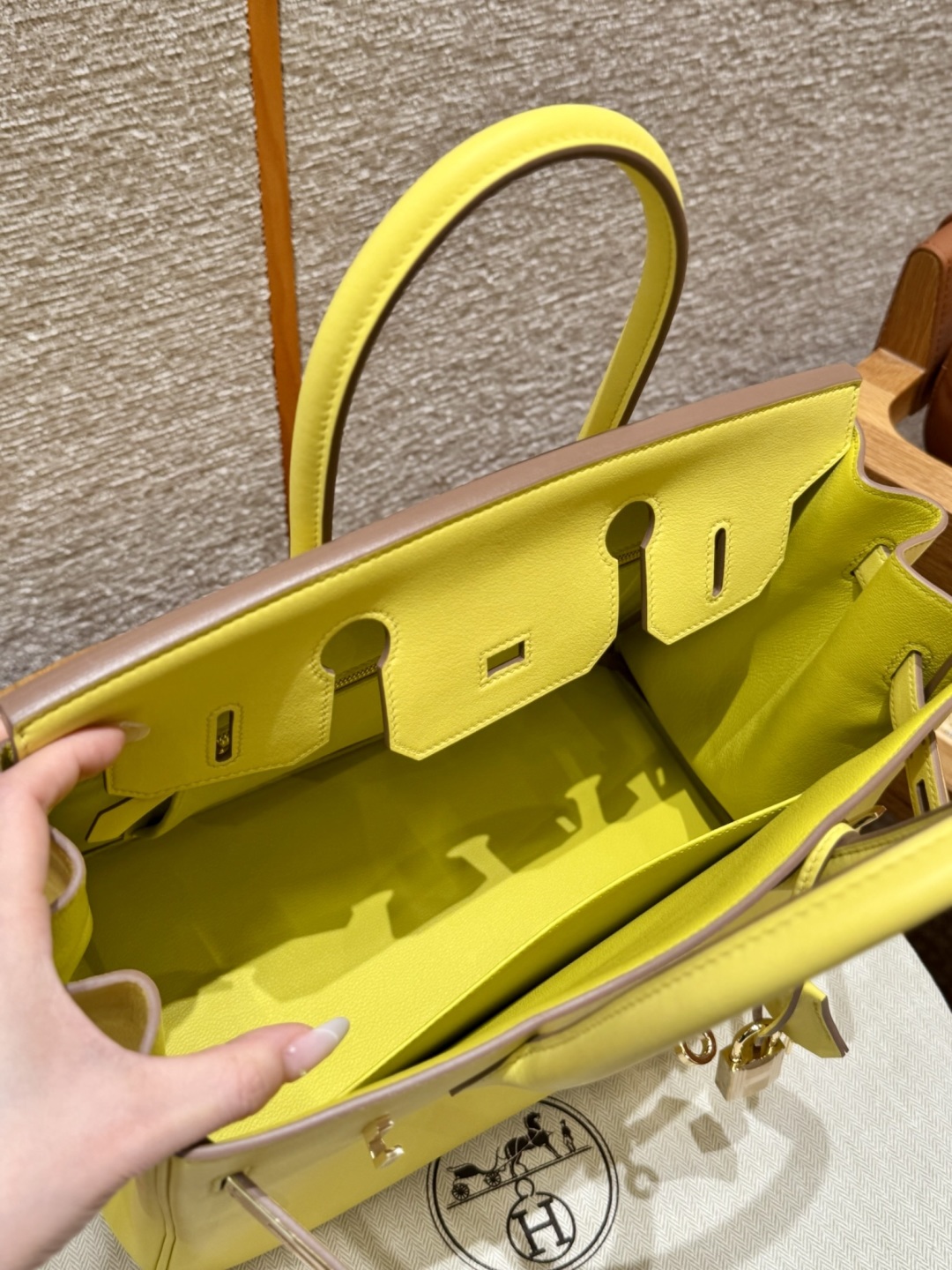 Hermès Birkin 9RLime Handbag (Handmade to order)