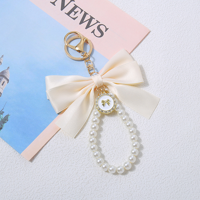 🎀🎀Bow Pearl Keychain Pendant