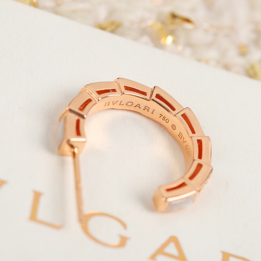 Bulgari hoop diamond earrings