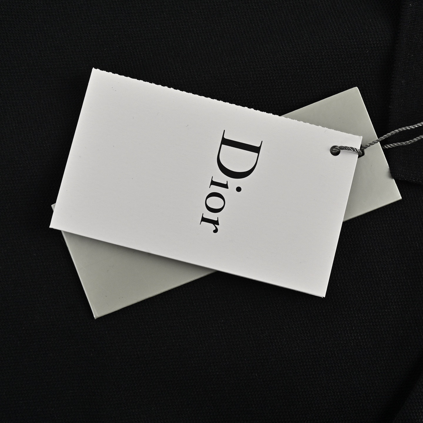Dior 25ss CD gold thread embroidered lettering Polo short sleeve
