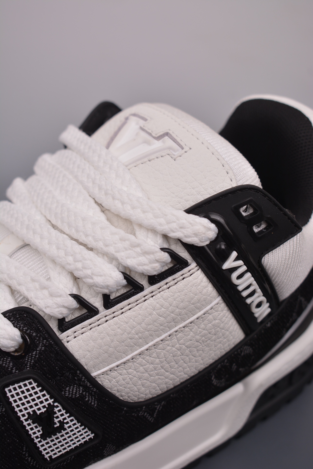 Louis Vuitton Trainer Maxi Low Sneaker Black and White