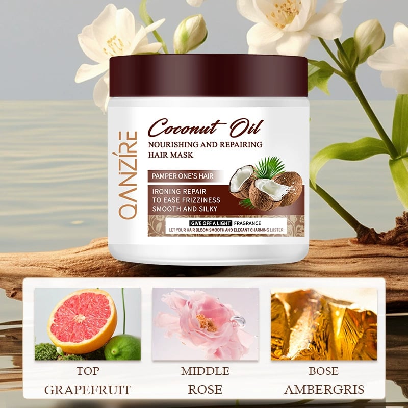 🔥Transform Dry, Damaged Hair in Just 10 Minutes 🌴The Ultra-Nourishing Coconut Hair mask– 100% Natural