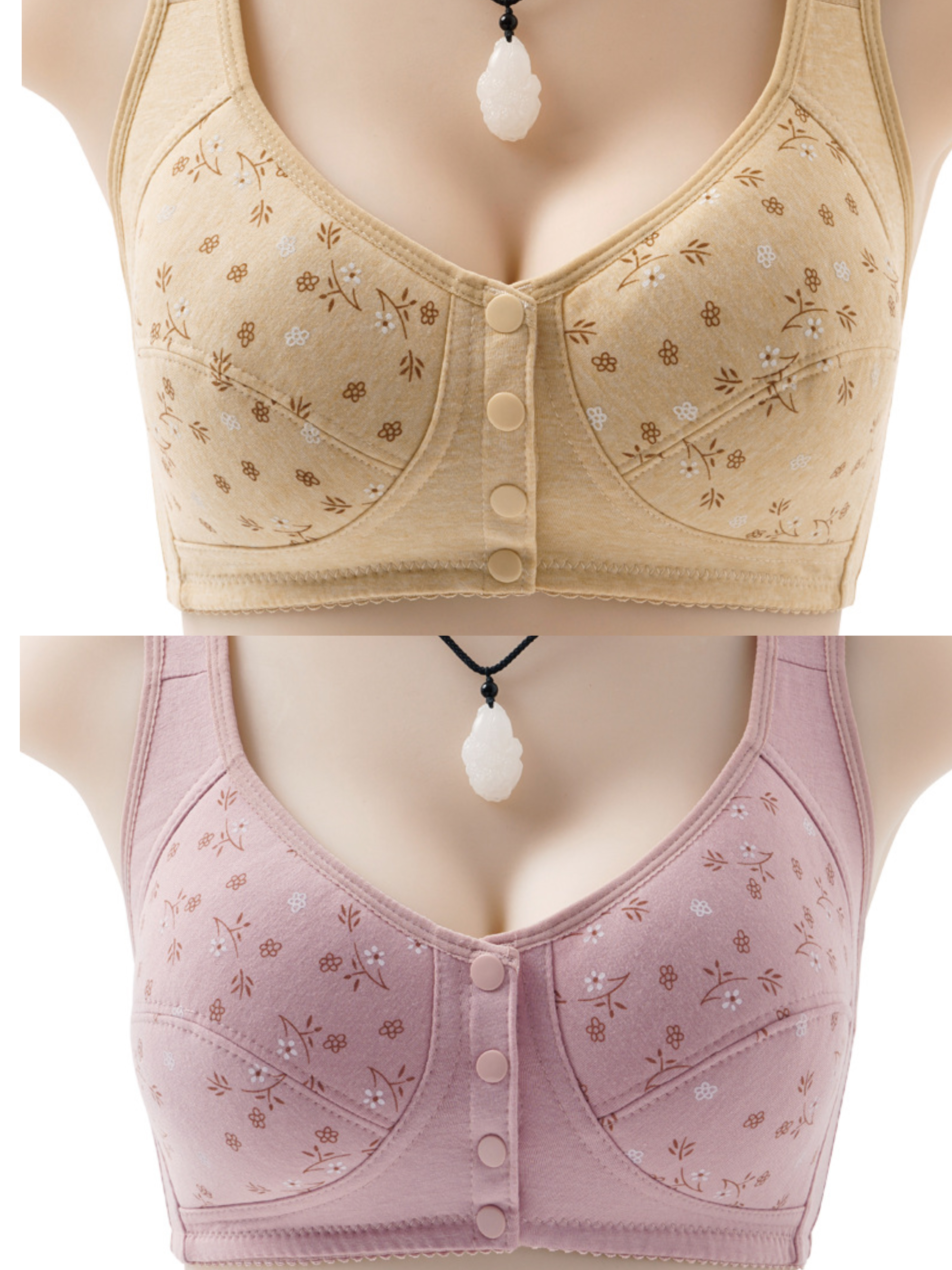 (🔥 50% OFF)Comfortable & Convenient Front Button Bra(2 PCS/Set)-BUY 2 GET 10% OFF