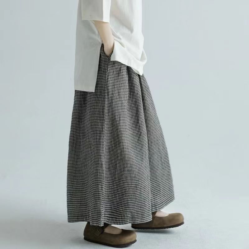 Plaid Printed Pocket Comfy Pants