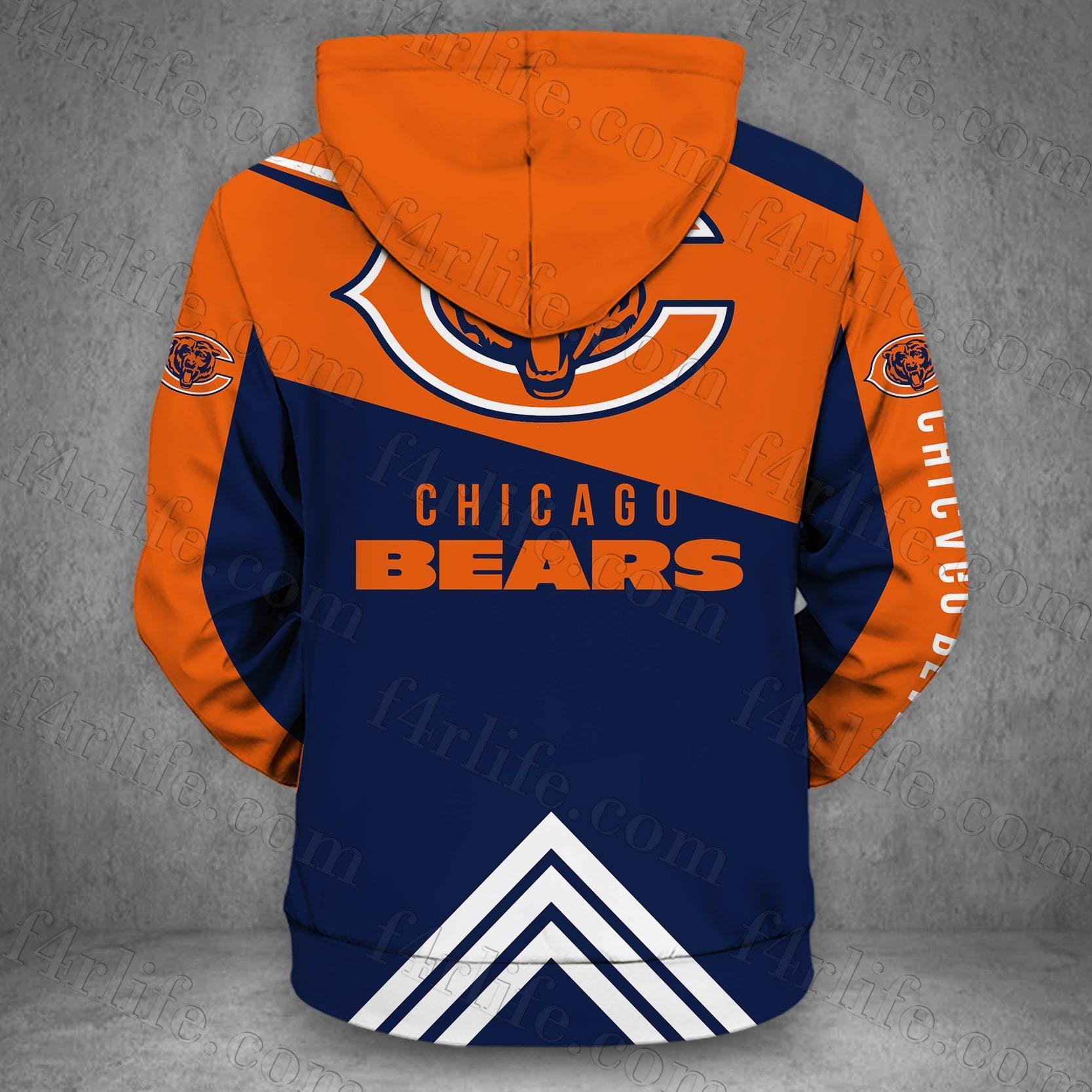 CHICAGO BEARS LOVE HOODIE 3D VIP 20