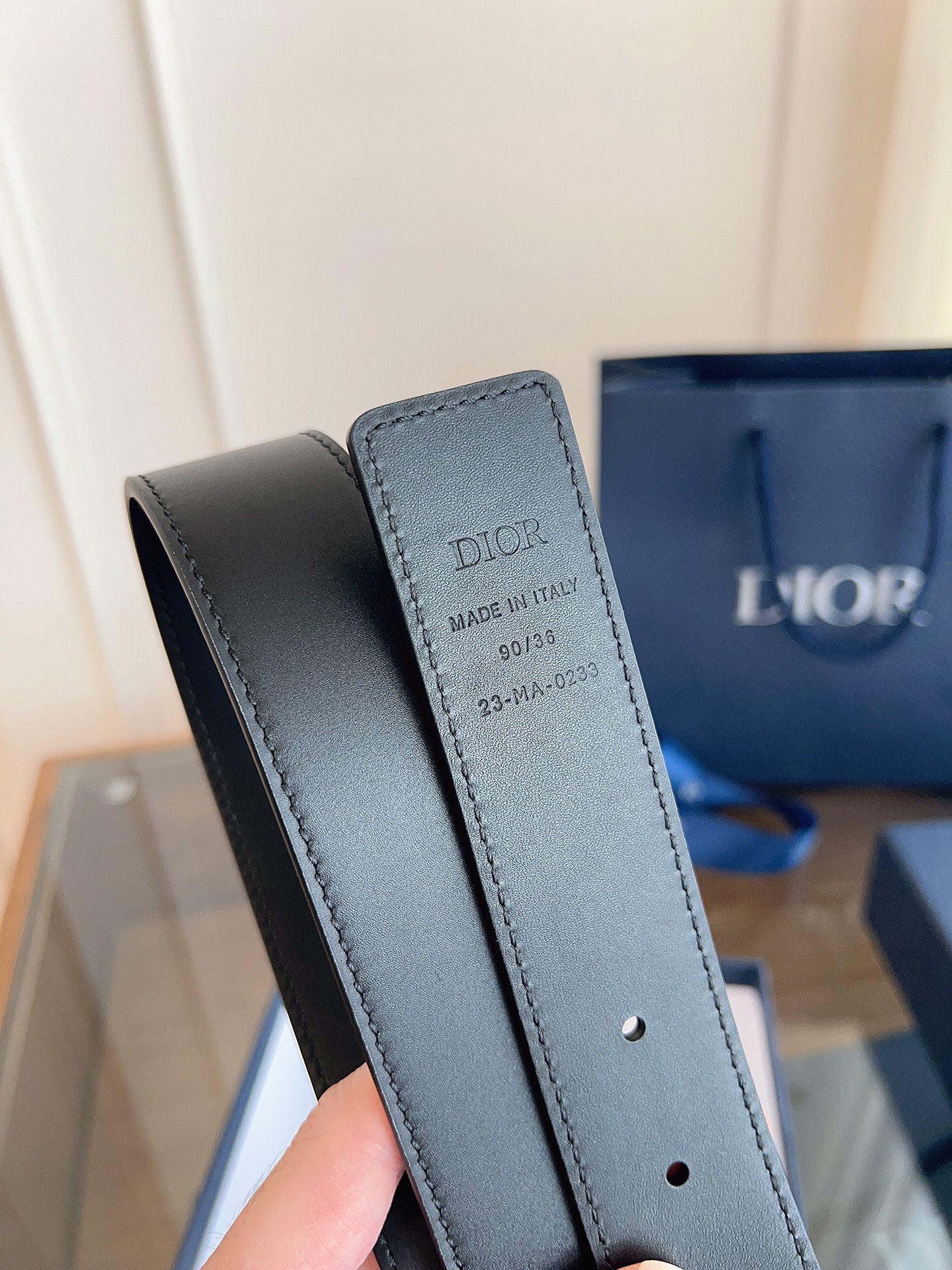 Dior CD buckle cowhide belt width 3.5CM