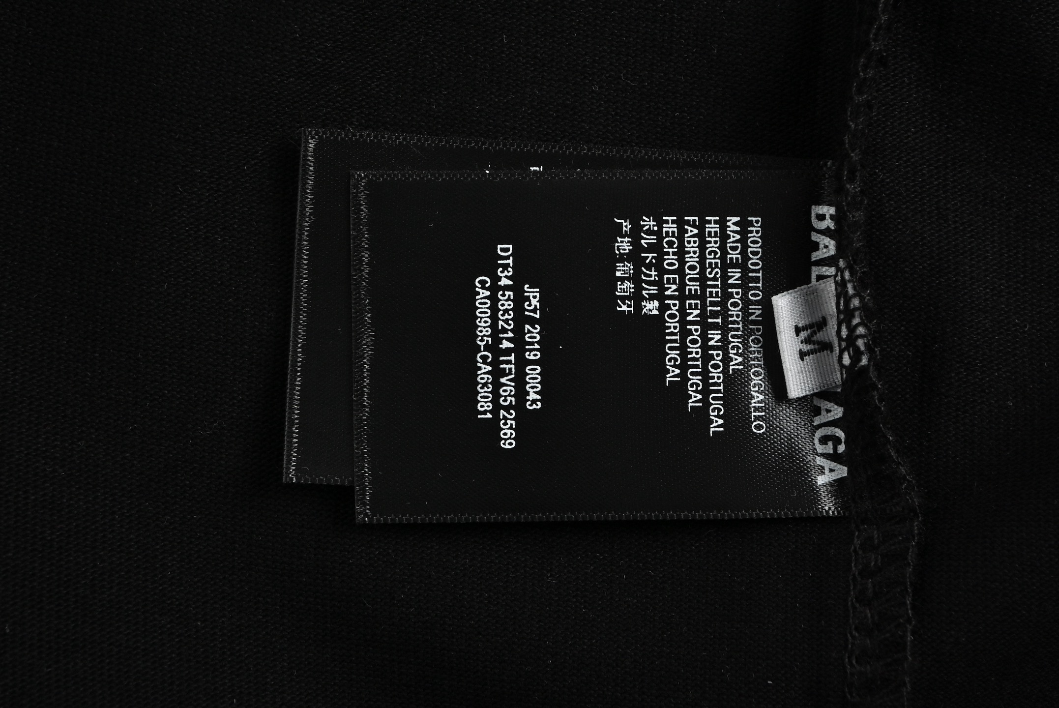 Balenciaga 25ss gradient letter embroidered short sleeve