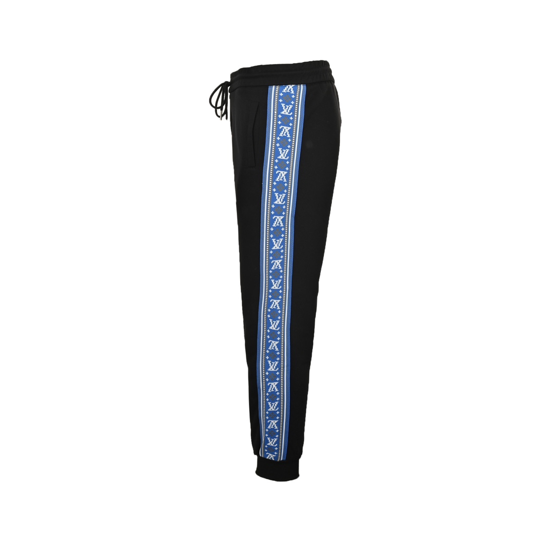 Louis Vuitton 23Fw Fair Isle Blue Web Stripe Trousers
