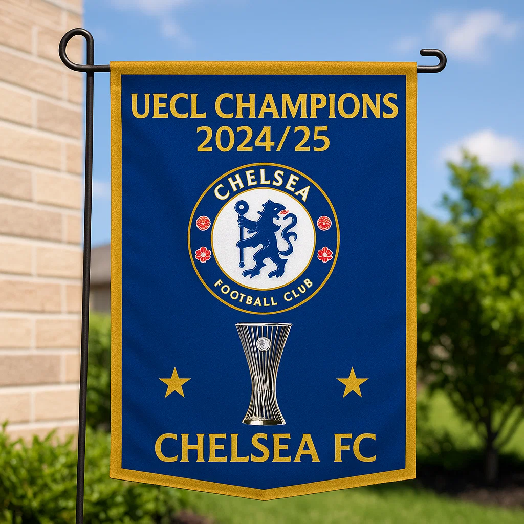 Chelsea Championship commemorative garden flag