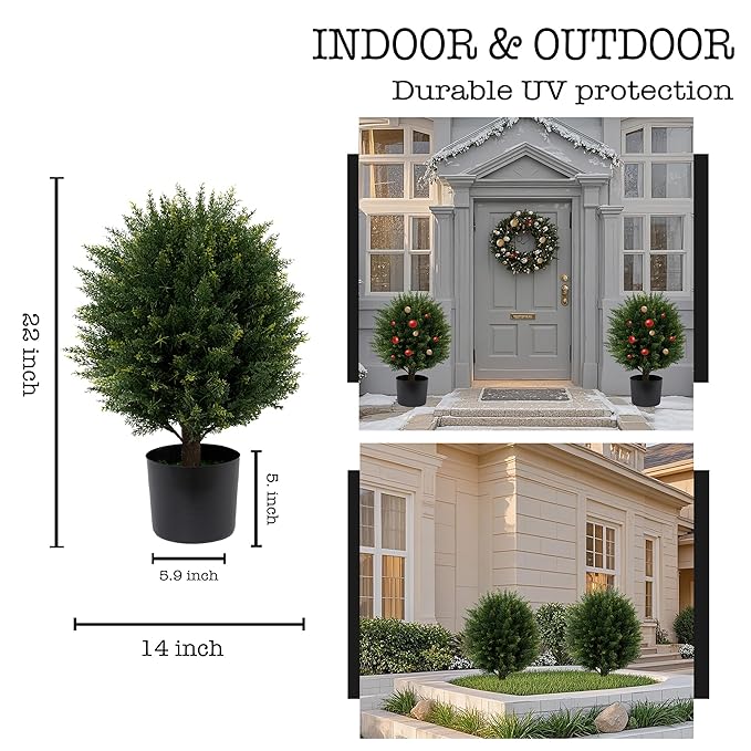 Sale 49% off 🔥UV Resistant Artificial Cedar Leafy Pot Plant (Urn Filler with Real Feel)