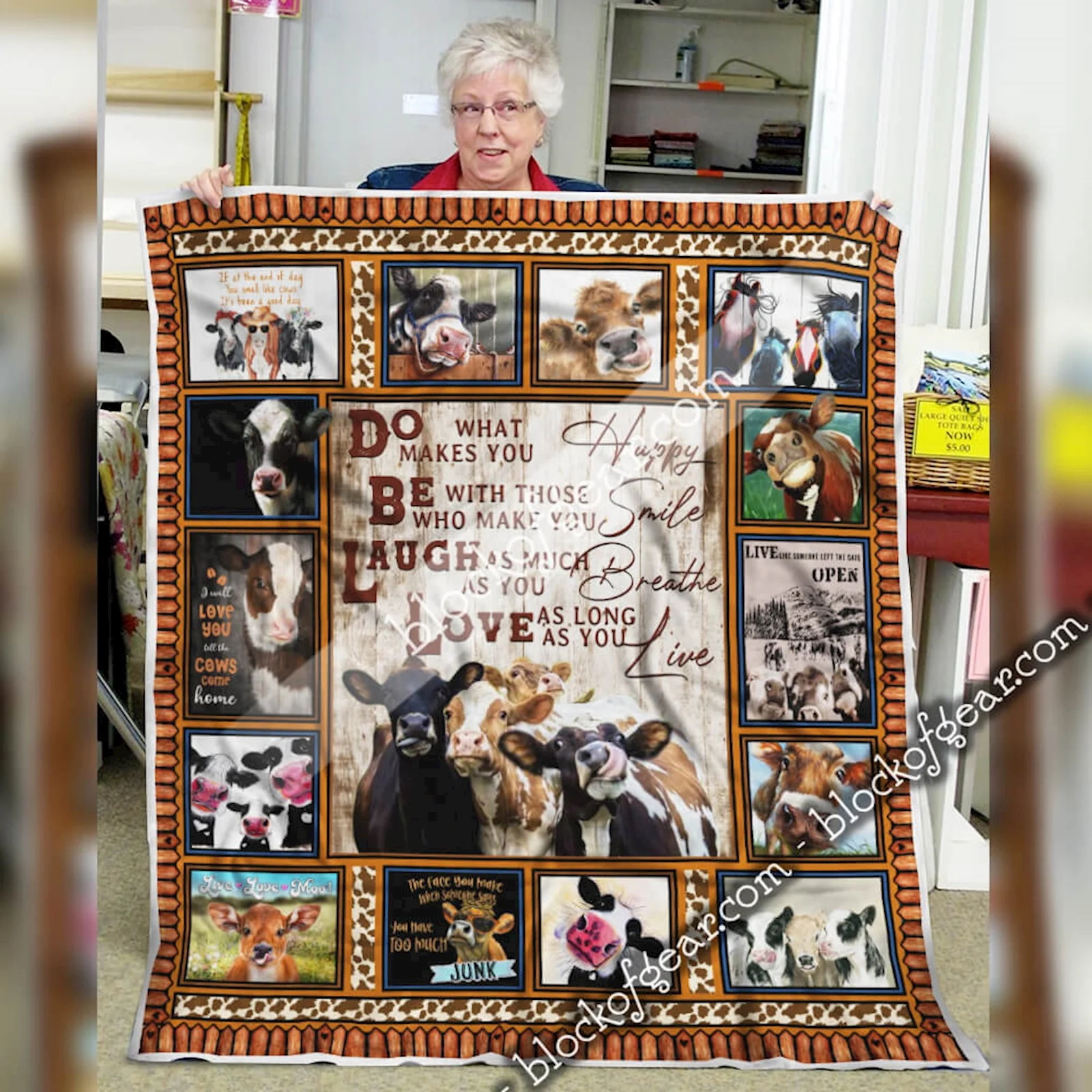 Funny Cows Sofa Throw Blanket